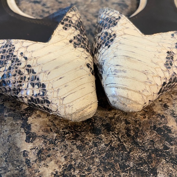 Tory Burch D’Orsay Flats with Ankle Strap - Snake / Leather - Picture 6 of 7